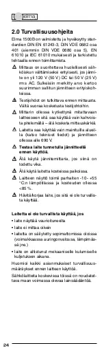 Preview for 24 page of Elma Instruments Elma 1500B User Manual