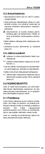 Preview for 27 page of Elma Instruments Elma 1500B User Manual