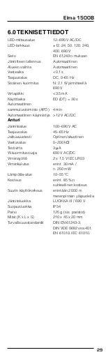 Preview for 29 page of Elma Instruments Elma 1500B User Manual