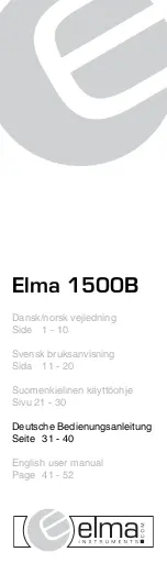 Preview for 31 page of Elma Instruments Elma 1500B User Manual