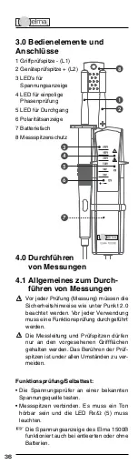 Preview for 36 page of Elma Instruments Elma 1500B User Manual