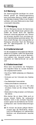 Preview for 38 page of Elma Instruments Elma 1500B User Manual