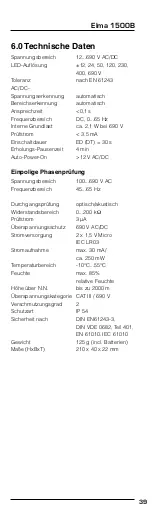 Preview for 39 page of Elma Instruments Elma 1500B User Manual