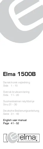 Preview for 41 page of Elma Instruments Elma 1500B User Manual