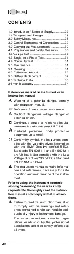 Preview for 42 page of Elma Instruments Elma 1500B User Manual