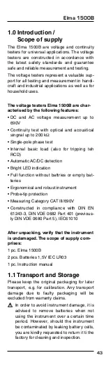 Preview for 43 page of Elma Instruments Elma 1500B User Manual