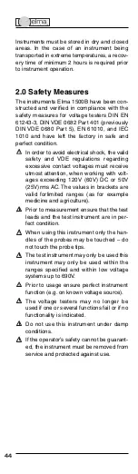 Preview for 44 page of Elma Instruments Elma 1500B User Manual