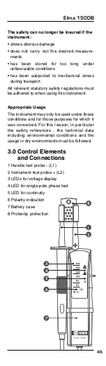 Preview for 45 page of Elma Instruments Elma 1500B User Manual