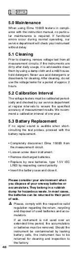 Preview for 48 page of Elma Instruments Elma 1500B User Manual