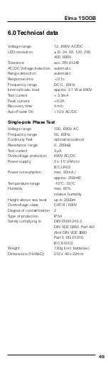 Preview for 49 page of Elma Instruments Elma 1500B User Manual