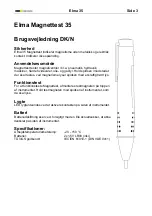 Preview for 3 page of Elma Instruments Elma 35 User Manual