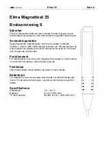 Preview for 4 page of Elma Instruments Elma 35 User Manual