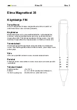 Preview for 5 page of Elma Instruments Elma 35 User Manual