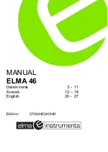 Preview for 1 page of Elma Instruments ELMA 46 Manual