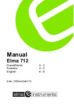 Предварительный просмотр 1 страницы Elma Instruments Elma 712 Manual