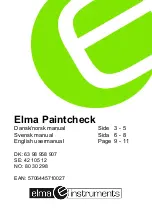 Preview for 1 page of Elma Instruments Elma Paintcheck User Manual