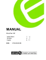 Elma Instruments ElmaFlex 430 Manual preview