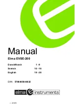 Elma Instruments EVSE-200 Manual предпросмотр