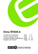 Предварительный просмотр 1 страницы Elma Instruments RT606 A User Manual