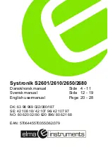 Elma Instruments Systronik 2610 User Manual preview