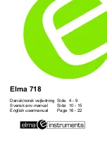 Elma 718 User Manual preview