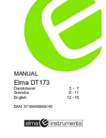 Preview for 1 page of Elma DT173 Manual