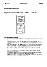 Preview for 4 page of Elma DT5500 Instruction Manual