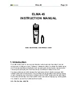 Предварительный просмотр 35 страницы Elma Elmasteam 4.5 Series Instruction Manual