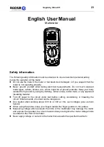 Preview for 23 page of Elma Sagab 911 User Manual