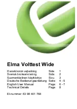 Preview for 1 page of Elma VOLTTEST WIDE Operating Instructions Manual