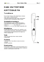 Preview for 4 page of Elma VOLTTEST WIDE Operating Instructions Manual