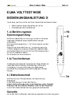 Preview for 5 page of Elma VOLTTEST WIDE Operating Instructions Manual