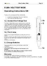 Preview for 7 page of Elma VOLTTEST WIDE Operating Instructions Manual