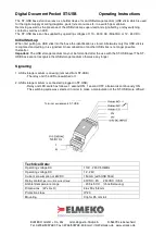 Preview for 2 page of ELMEKO ST-USB Operating Instructions