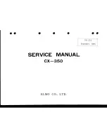 Elmo CX-350 Xenon Service Manual preview