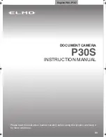 Предварительный просмотр 1 страницы Elmo Document Camera P30S Instruction Manual