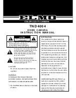 Preview for 1 page of Elmo Dome Camera TND4004 Instruction Manual