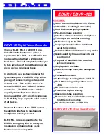 Preview for 1 page of Elmo EDVR-120 Brochure & Specs