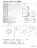 Preview for 2 page of Elmo HC7001 Specifications