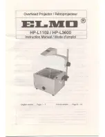 Elmo HP-L1102 Instruction Manual preview
