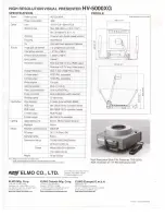 Предварительный просмотр 2 страницы Elmo HV-5000XG Specification Sheet