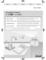 Предварительный просмотр 1 страницы Elmo L-12id Manual