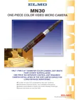 Предварительный просмотр 1 страницы Elmo One-Piece Color Video Micro Camera MN30 Brochure & Specs