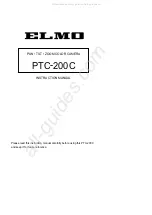 Предварительный просмотр 1 страницы Elmo PTC-200C Instruction Manual