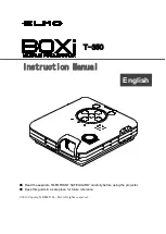 Elmo T-350 Instruction Manual preview