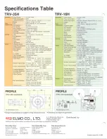 Preview for 4 page of Elmo TRV-16H Specifications