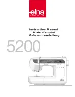 Preview for 1 page of ELNA 5200 Instruction Manual