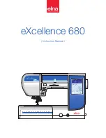 ELNA eXcellence 680 Instruction Manual предпросмотр