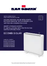 Elnur Gabarron ECO15 SOLAR User Operating Instructions Manual предпросмотр