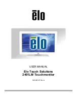 Preview for 1 page of Elo TouchSystems 2401LM Touchmonitor User Manual